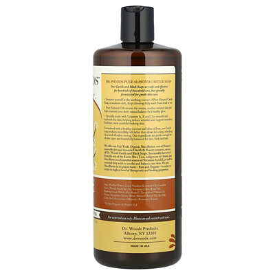 Dr. Woods Almond Castile Soap , 32 fl oz (946 ml) - Image 2