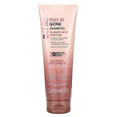 Giovanni 2chic, Frizz Be Gone Shampoo, Shea Butter  Sweet Almond Oil, 8.5 fl oz (250 ml) - Image 1