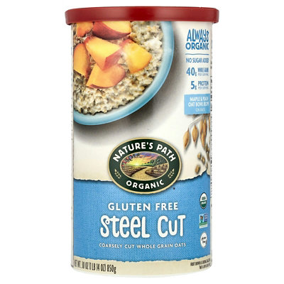 Natures Path Organic Whole Grain Oats, Gluten Free, Steel Cut, 30 oz (850 g) - Image 1