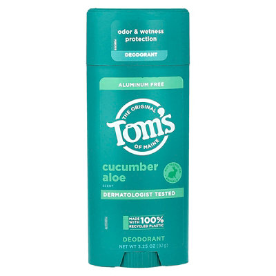 Toms of Maine Aluminum Free Deodorant, Cucumber Aloe, 3.25 oz (92 g) - Image 1