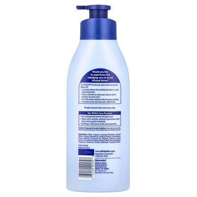 Nivea Oil Infused Lotion, Coconut  Monoi Oil, 16.9 fl oz (500 ml) - Image 2