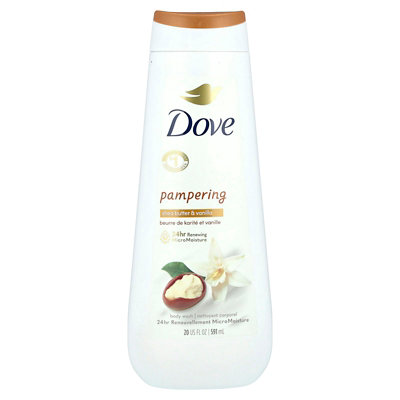 Dove Pampering Body Wash, Shea Butter  Vanilla, 20 fl oz (591 ml) - Image 1