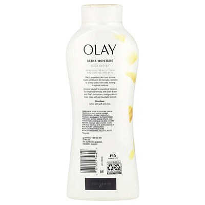 Olay Ultra Moisture Shea Butter Body Wash, 22 fl oz (650 ml) - Image 2