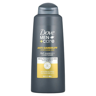 Dove Men  Care, AntiDandruff 2In1 Shampoo  Conditioner, Pine  Citrus, 20.4 fl oz (603 ml) - Image 1