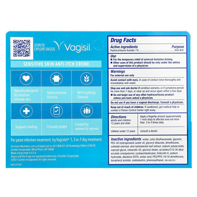 Vagisil AntiItch Creme With Hydrocortisone, Sensitive Skin, 1 oz (28 g) - Image 3