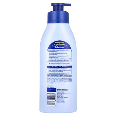 Nivea Oil Infused Lotion, Vanilla  Almond Oil, 16.9 fl oz (500 ml) - Image 2