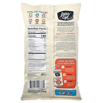 LesserEvil Popcorn, White Cheddar , 4.6 oz (130 g) - Image 2