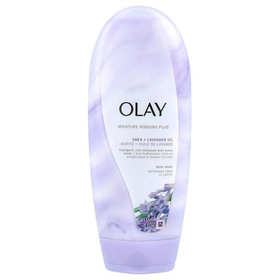 Olay Moisture Ribbons Plus, Body Wash, Shea  Lavender Oil, 18 fl oz (532 ml) - Image 1