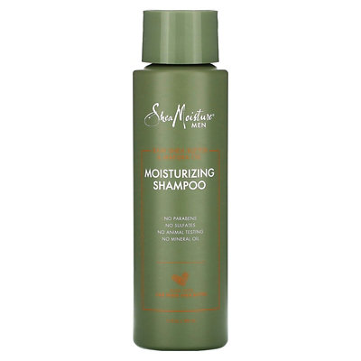 SheaMoisture Men, Moisturizing Shampoo, Raw Shea Butter  Mafura Oil, 15.8 oz (444 ml) - Image 1
