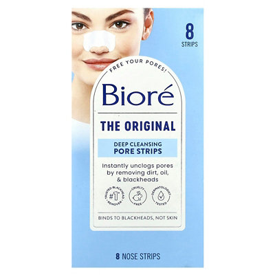 Biore Deep Cleansing Pore Strips, The Original , 8 Nose Strips - Image 1
