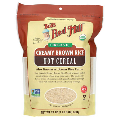 Bobs Red Mill Organic Creamy Brown Rice, Hot Cereal, 24 oz (680 g) - Image 1