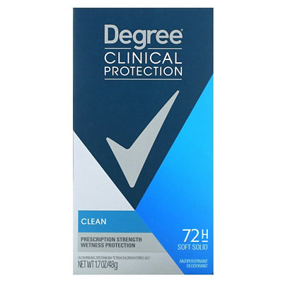 Degree Men, Clinical Protection, Antiperspirant Deodorant, Soft Solid, Clean, 1.7 oz (48 g) - Image 2