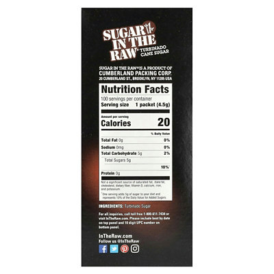 In the Raw Sugar In The Raw, Turbinado Cane Sugar, 100 Packets, 16 oz (453 g) - Image 2