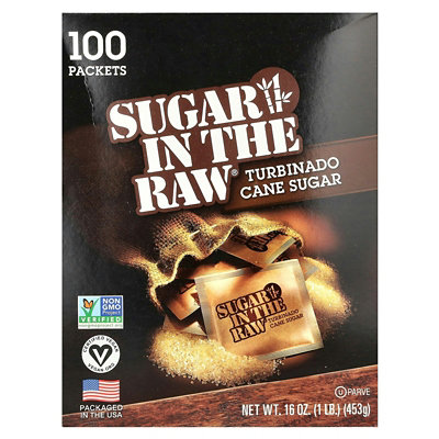 In the Raw Sugar In The Raw, Turbinado Cane Sugar, 100 Packets, 16 oz (453 g) - Image 1