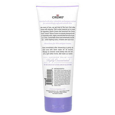 Cremo Shave Cream, French Lavender, 6 fl oz (177 ml) - Image 2