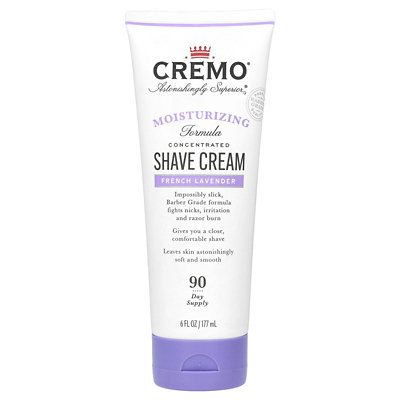 Cremo Shave Cream, French Lavender, 6 fl oz (177 ml) - Image 1