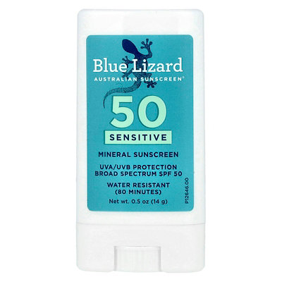Blue Lizard Australian Sunscreen Sensitive Mineral Sunscreen Stick, SPF 50, 0.5 oz (14 g) - Image 1