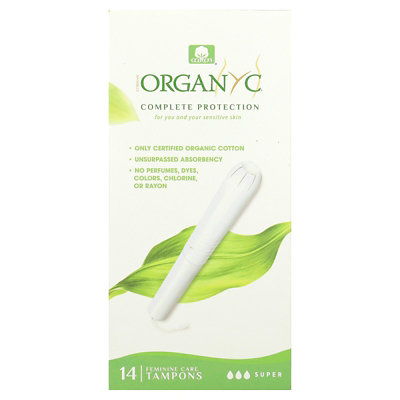 Organyc Organic Tampons, Super, 14 Tampons - Image 1