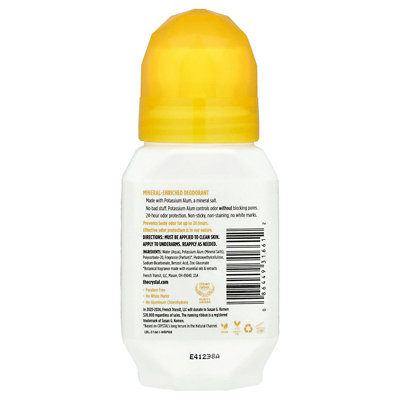 CRYSTAL MineralEnriched Deodorant RollOn, Chamomile  Green Tea, 2.25 fl oz (66 ml) - Image 2