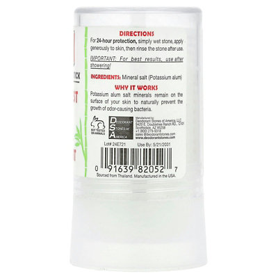 Thai Deodorant Stone Thai Crystal Deodorant Stick, 4.25 oz (120 g) - Image 2