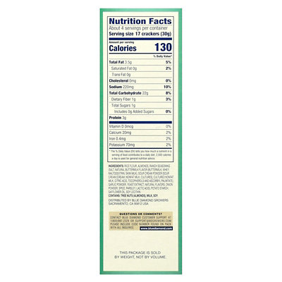 Blue Diamond Almond NutThins, Rice Cracker Snacks with Almonds, Country Ranch, 4.25 oz (120.5 g) - Image 2