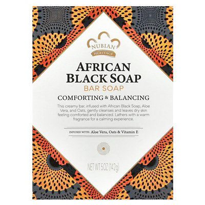 Nubian Heritage African Black Bar Soap, 5 oz (142 g) - Image 1