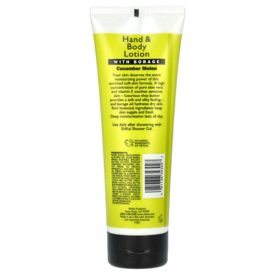 Shikai Moisturizing  Hand  Body Lotion, Cucumber Melon, 8 fl oz (238 ml) - Image 2