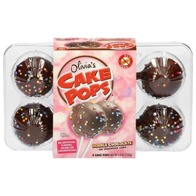 Olivia's Chocolate Cake Pops 4 Count - 5.36 OZ - Image 1