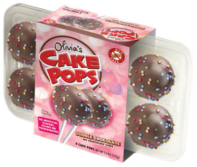 Olivia's Chocolate Cake Pops 4 Count - 5.36 OZ - Image 1