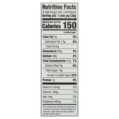 Olivia's Chocolate Cake Pops 4 Count - 5.36 OZ - Image 3