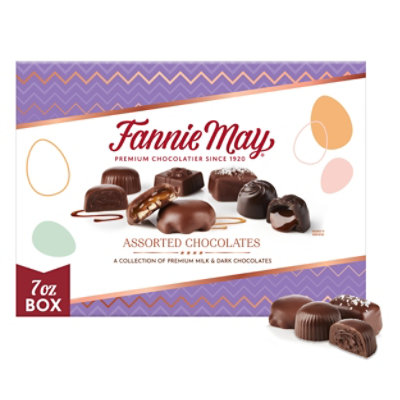 Fannie May Dark And Milk Assorted Chocolates Spring Box For Easter Celebrations - 7 Oz - Image 1
