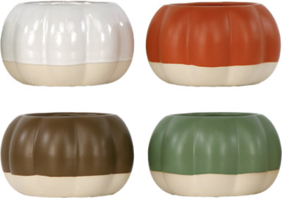 Overjoyed Boutique Pumpkin Ceramic Brown - Each - Image 1