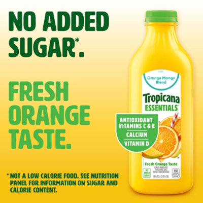 Tropicana Essentials Orange Mango Juice Beverage Blend With Other Fruit No Pulp - 46 Fl. Oz. - Image 4