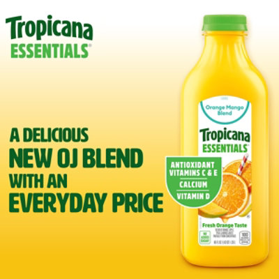Tropicana Essentials Orange Mango Juice Beverage Blend With Other Fruit No Pulp - 46 Fl. Oz. - Image 2