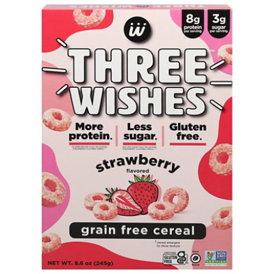 Three Wishes Strawberry Grain Free Cereal - 8.6 Oz - Image 1