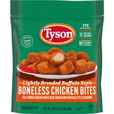 Tyson Frozen Lightly Breaded Buffalo Style Boneless Chicken Bites - 20 Oz - Image 1