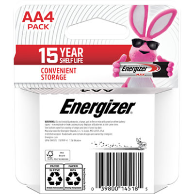 Energizer Max Alkaline Aa Batteries 4 Pack - EA - Image 2