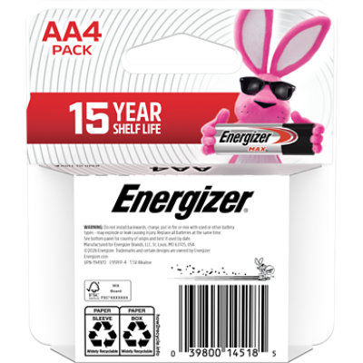 Energizer Max Alkaline Aa Batteries 4 Pack - EA - Image 4