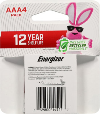 Energizer Max Alkaline Aaa Batteries - 4 Pack - 4 CT - Image 3