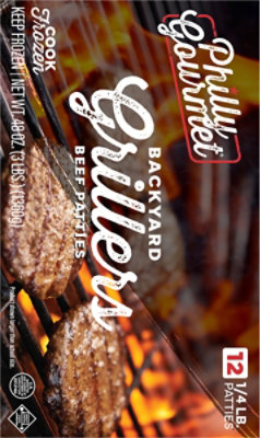 Philly Gourmet Backyard Grillers Quarter Pound Beef Patties 48 Oz - 48 OZ - Image 6