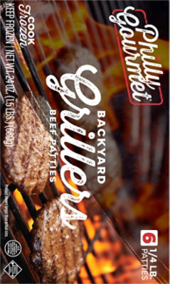 Philly Gourmet Backyard Grillers Beef Patties 24 Oz - 24 OZ - Image 6