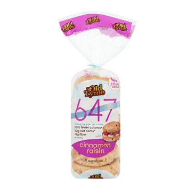 Schmidt Old Tyme 647 Cinnamon Raisin Bagels Low Calorie Bread - 19 Oz - Image 1