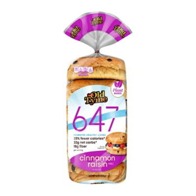 Schmidt Old Tyme 647 Cinnamon Raisin Bagels Low Calorie Bread - 19 Oz - Image 2