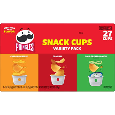 Pringles Snack Cups Potato Crisps Chips Variety Pack Lunch Snacks 27 Count - 19.3 Oz - Image 6