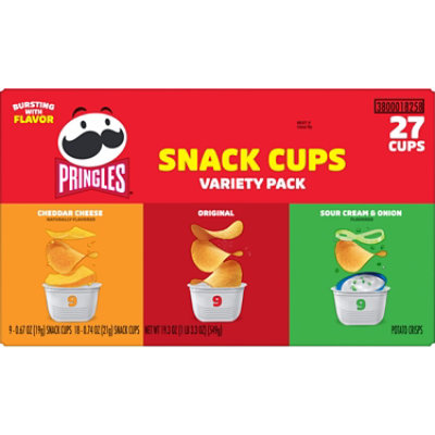 Pringles Snack Cups Potato Crisps Chips Variety Pack Lunch Snacks 27 Count - 19.3 Oz - Image 7