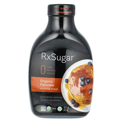 RxSugar Organic Pancake Allulose Syrup, 16 fl oz (473 ml) - Image 1
