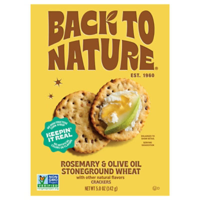 Back To Nat Crackers Rosemary Olive Oil 5oz - 5 OZ - Image 2