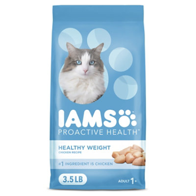 IAMS Proactive Health Healthy Weight Chicken Flavor Adult Dry Cat Food - 3.5 Lb - Image 1