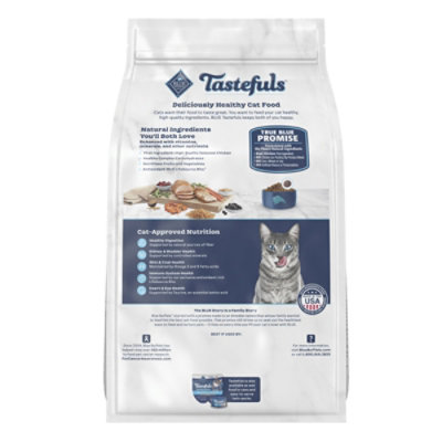 Blue Buffalo Tastefuls Adult Cat Dry Food Multi-Protein Salmon & Ocean Fish Recipe - 5 LB - Image 2