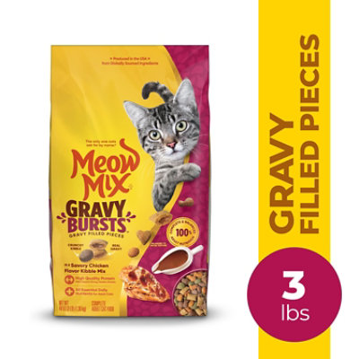 Meow Mix Gravy Bursts Chicken 3lb - 3 LB - Image 1